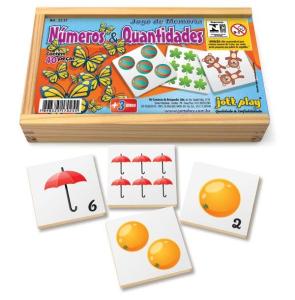 Brinquedo Educativo Jogo De Memória Números E Quantidades 40 Peças