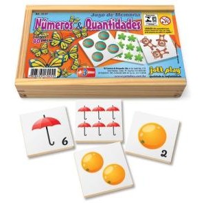 Jogo De Memória Números E Quantidades 40 Peças Escolar Infantil Aprendizado Lúdico