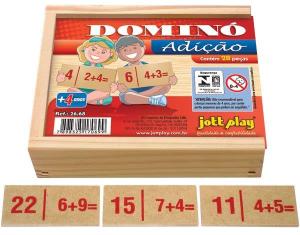 Brinquedo Educativo Dominó De Adição 28 Peças
