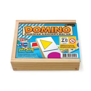 Brinquedo Educativo Dominó Formas Geométricas 28 Peças