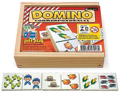 Brinquedo Educativo Dominó Correspondência 28 Peças