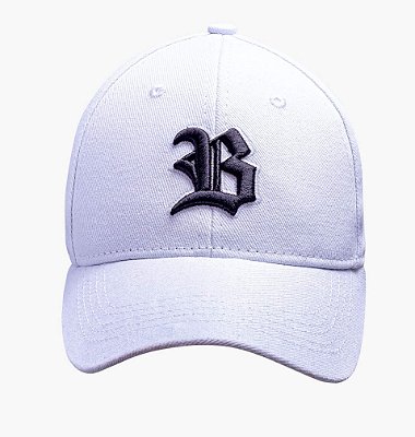 Boné Baseball Hard Hat Basic Branco Logo Preto - BLCK