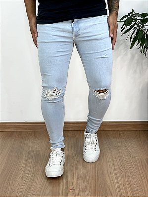 Calça Jeans Super Skinny Clara Rasgo No Joelho Classy - Creed