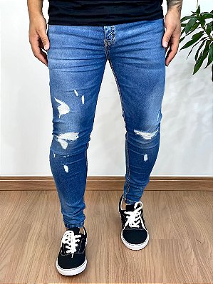 Calça Jeans Super Skinny Destroyed SK Det - Degrant