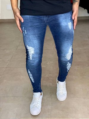 Calça Jeans Super Skinny Jet Escuro - Degrant