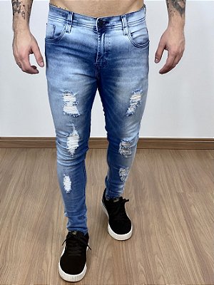 Calça Jeans Super Skinny Pespontos Sky - Degrant