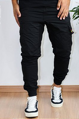 Calça Jogger Bolso Cargo Preta - Totanka