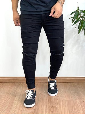 Calça Super Skinny Com Rasgo No Joelho - Codi Jeans