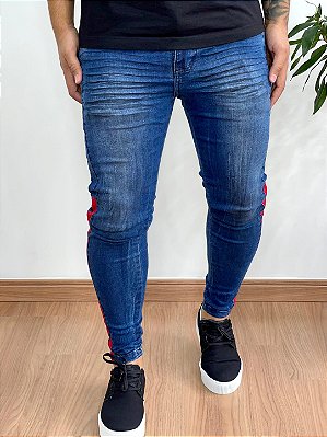 Calça Super Skinny Faixa Na Barra - Codi Jeans
