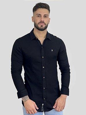 Camisa ML Dubai Preta - Perpochi