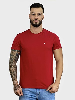 Camiseta Clássica Essencial Vermelha - Tommy Hilfiger