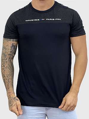 Camiseta Confort Azul Marinho Escritas Premium  #