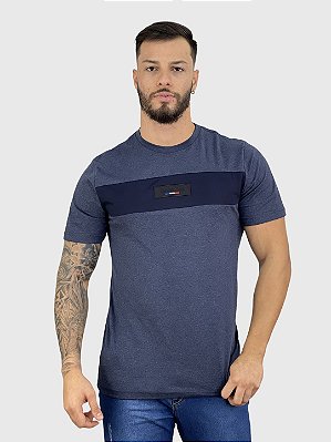 Camiseta Confort Azul Royal Brand Bordado [