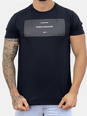 Camiseta Confort Preta Box Silk France [