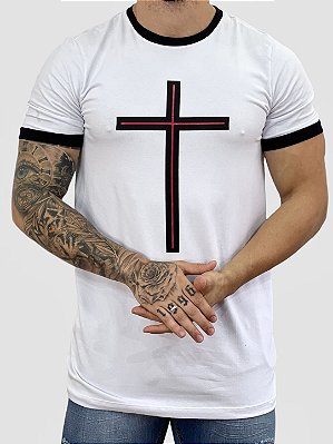 Camiseta Longline Branca Central Cross - King Joy +