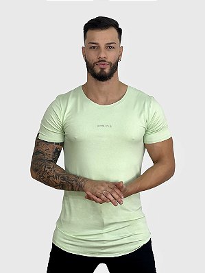 Camiseta Longline Verde Clara Básica Glow Brand - Austin Club #