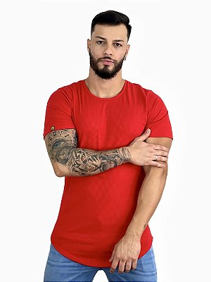 Camiseta Longline Canelada Básica Vermelha- Austin Club #
