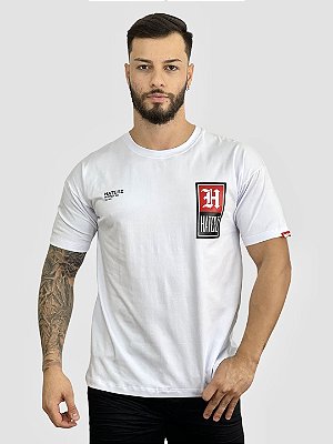 Camiseta Oversized Branca "H" Box - Haterz