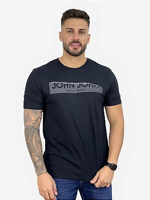 Camiseta Preta Estampa Cut - John John