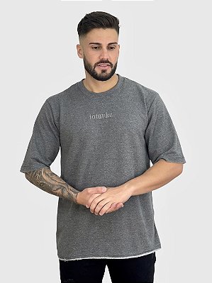 Camiseta Oversized Cinza Contrary - Totanka
