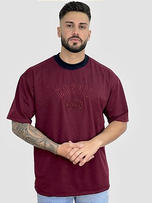 Camiseta Oversized Vinho Hard Since - Totanka