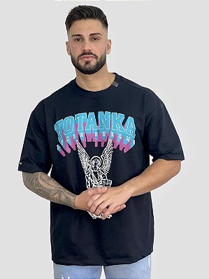 Camiseta Oversized Preta Lucid Dreams - Totanka