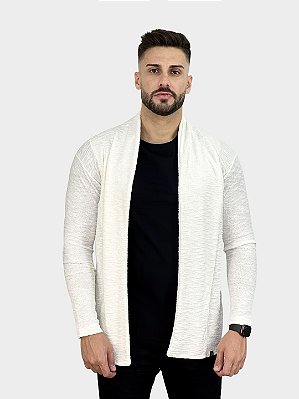 Cardigan Rústico Off White - Fb Clothing