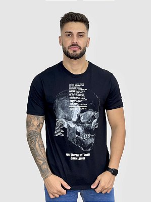 Camiseta Básica Marrom Escuro Logo Laranja - John John - Imperium Store