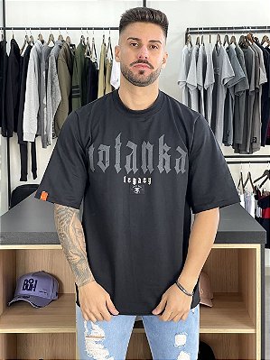 Camiseta Oversized Preta Blessing - Totanka