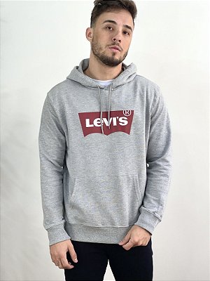 Moletom Cinza Logo Vermelho - Levi's