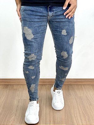 Calça Jeans Super Skinny Média Lavada - Creed*