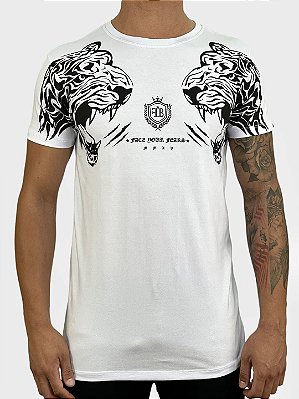 Camiseta Longline Branca Tigers - Fb Clothing %