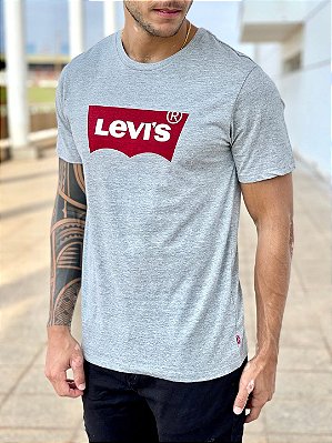 Camiseta Cinza Logo Vermelho - Levi's