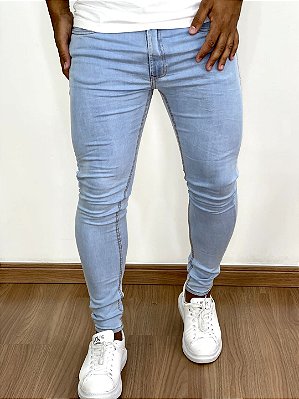 Calça Jeans Masculina Super Skinny Clara Sem Rasgo Premium*
