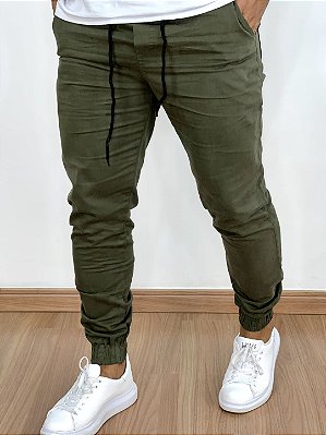 Calça Masculina Jogger Verde Escuro Premium*