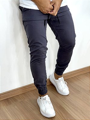 Calça Masculina Jogger Cinza Escuro Premium*