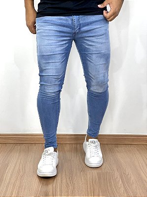 Calça Jeans Masculina Super Skinny  Clara Basica Sem Rasgo V3*
