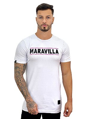 Camiseta Longline Masculina Branca Logo Film Emborrachado