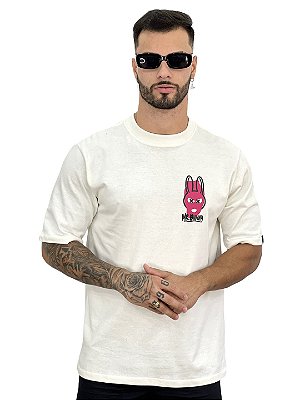 Camiseta Masculina Oversized Off White Bunny Lateral