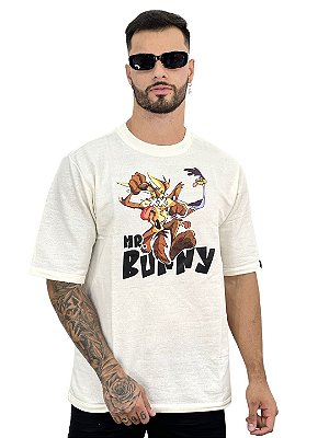 Camiseta Masculina Oversized Off White Mr. Bunny