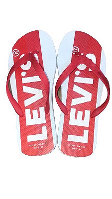 Chinelo Masculino Branco Logo Caixa - Levi's