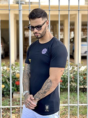 Camiseta Longline Masculina Preta Jesus Save %