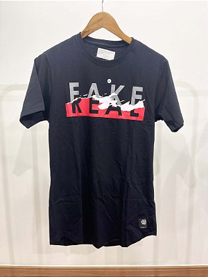 Camiseta Masculina Preta No Fake