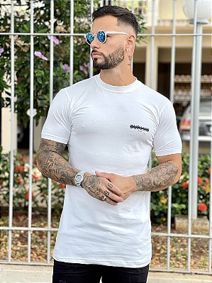 Camiseta Longline Masculina Off White Line