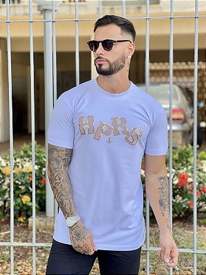 Camiseta Longline Masculina Branca HPRS Gold