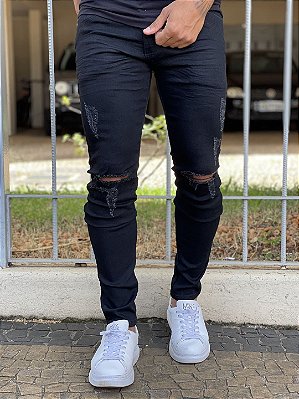 Calça Jeans Slim Black - Moda Masculina