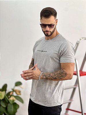 Camiseta Regular Cinza Básica Kawipii #