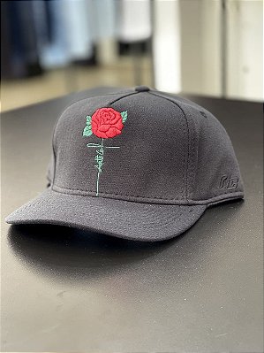 Boné SnapBack Masculino Preto Roses