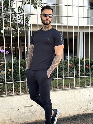 Conjunto Masculino Preto Com Calça Super Skinny