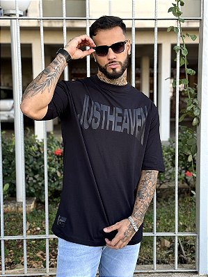 Camiseta Oversized Masculina Preta Courbe